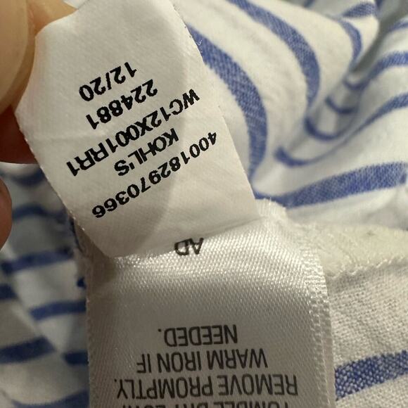 Like new Women's Croft & Barrow® Breezy Linen Blend Soft Stripe Shorts Size M - Picture 6 of 10